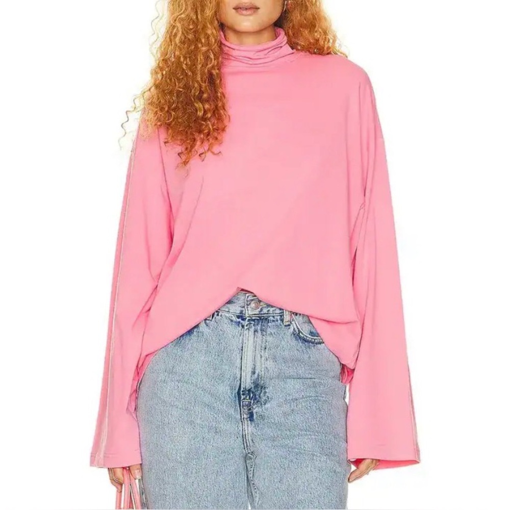 Helsa Jersey Oversized Turtleneck NEW NWT